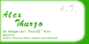 alex thurzo business card